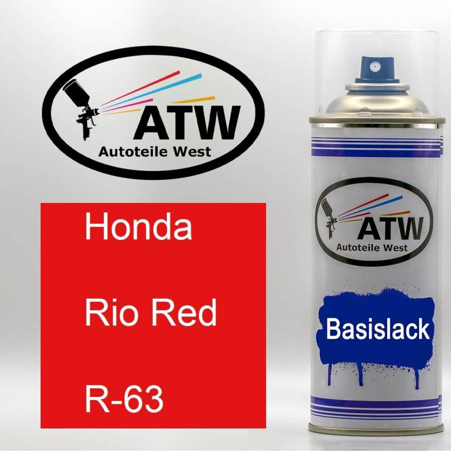Honda, Rio Red, R-63: 400ml Sprühdose, von ATW Autoteile West.